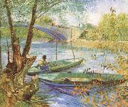 Vincent Van Gogh Flsihing in Spring Spain oil painting artist